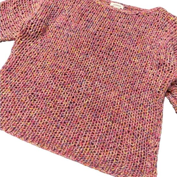 Sundance Pastel Chunky Crochet Knit Silk Blend Top Size Small - Picture 5 of 8
